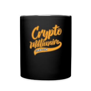Bitcoin Millionär Cryptowährung Crypto - Tasse einfarbig - Schwarz - Vorne