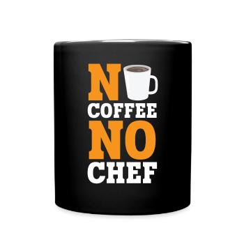 Pas de café Pas de chef Buveur de caféine Expert en cuisine - Mug uni - noir - Devant
