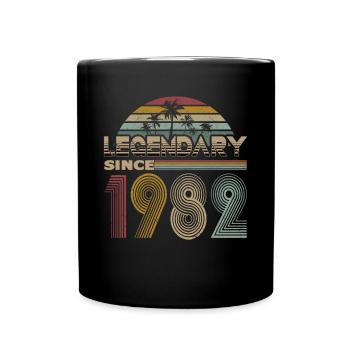 40ème Anniversaire Millésime 1982 Légendaire Depuis 1982 - Mug uni - noir - Devant