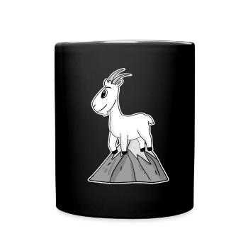 Bock auf Berge - Goat Goat - Full Colour Mug - black - Front