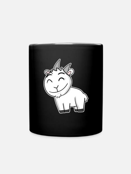 Ziegenbock Bock - Tasse einfarbig - Schwarz