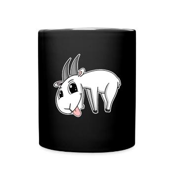 Ziege Ziegenbock Bock - Tasse einfarbig - Schwarz - Vorne
