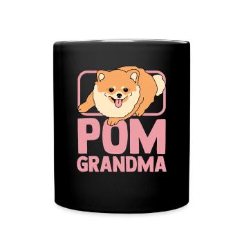 Zwergspitz Poméranie Chien Pom Grand-mère Cadeau - Mug uni - noir - Devant