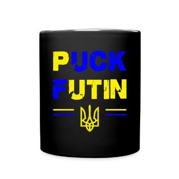 Support Ukraine - I Stand With Ukraine - Full Colour Mug - black - Front