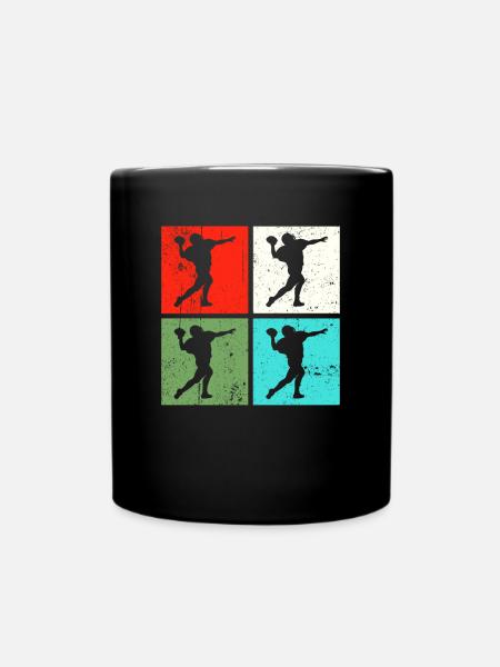 Football Footballer Retro - Tasse einfarbig - Schwarz