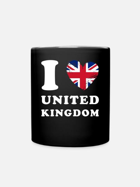 England I love United Kingdom - Tasse einfarbig - Schwarz