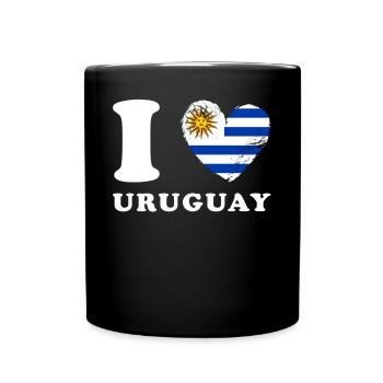 Uruguay I love Uruguay - Tasse einfarbig - Schwarz - Vorne