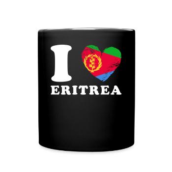 Ich liebe Eritrea - Tasse einfarbig - Schwarz - Vorne