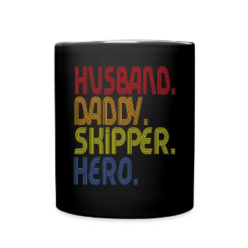 Husband Daddy Skipper Hero - Full Colour Mug - black - Front