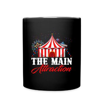 Zirkus Zirkuszelt Clown Geschenk - Tasse einfarbig - Schwarz - Vorne