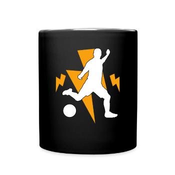Fußball - Tasse einfarbig - Schwarz - Vorne