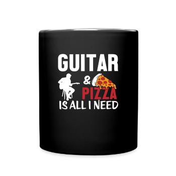 Guitare, Guitaristes, Guitare acoustique Bassistes - Mug uni - noir - Devant