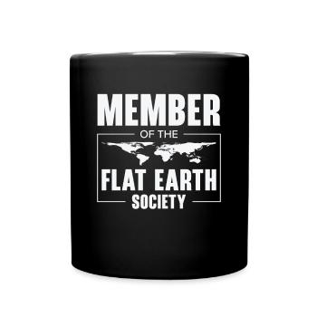Membre de la Flat Earth Society Humour Design - Mug uni - noir - Devant