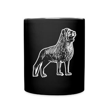 Lion Head Line Art Design - Full Colour Mug - black - Front