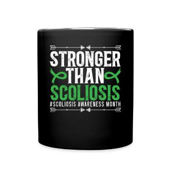 Plus fort que la scoliose Chirurgie du dos de fusion vertébrale - Mug uni - noir - Devant