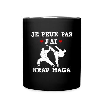 Je peux pas j'ai krav maga - Mug uni - noir - Devant