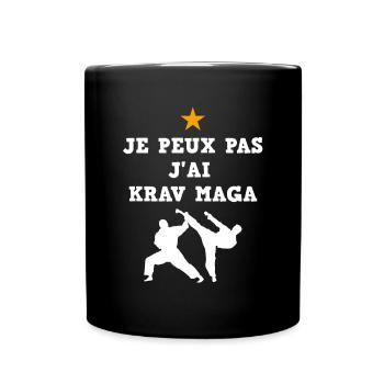 Je peux pas j'ai krav maga - Mug uni - noir - Devant