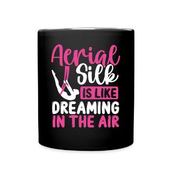 Aerial Silk Aerial Silk Dancer Aerial Circus - Tasse einfarbig - Schwarz - Vorne