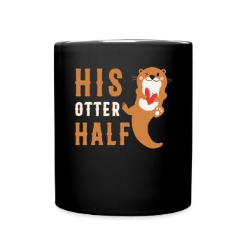 His Otter Half - Full Colour Mug - black - Front