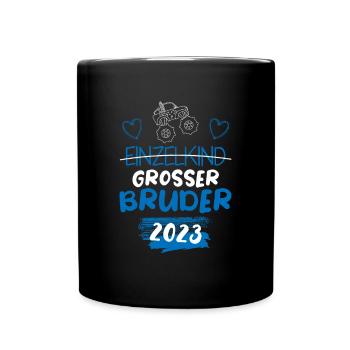 Einzelkind Großer Bruder 2023 - Tasse einfarbig - Schwarz - Vorne