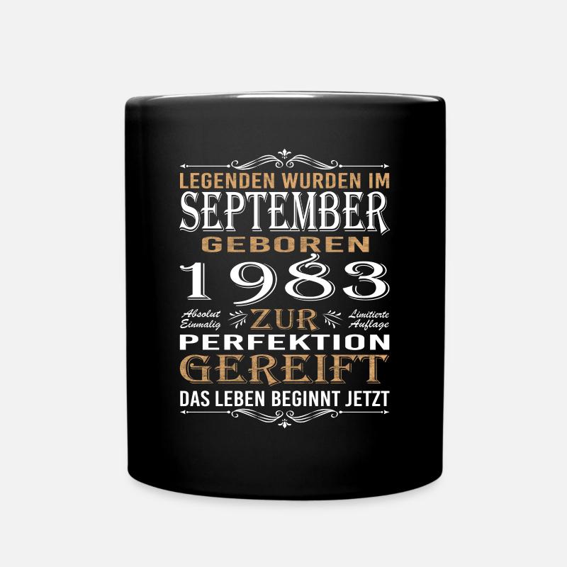 Im September 1983 geboren - Tasse einfarbig - Schwarz