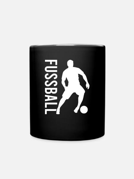 Fußball Fussball - Tasse einfarbig - Schwarz