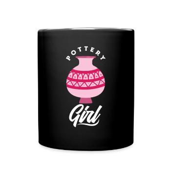 Pottery Pottery Pottery Pottery Girl - Full Colour Mug - black - Front