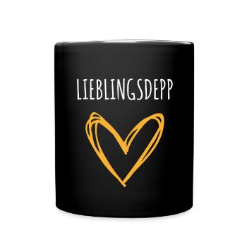 Lieblingsdepp Paar LGBTQ Pärchen Gay Paar - Tasse einfarbig - Schwarz - Vorne