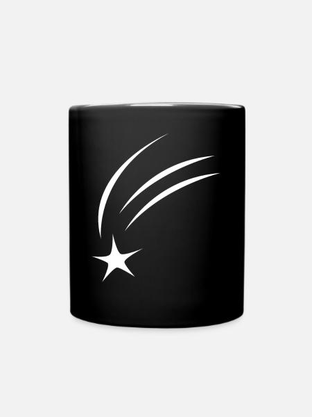 Sternschnuppe - Tasse einfarbig - Schwarz