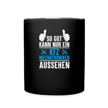 KFZ Mechatroniker - Tasse einfarbig - Schwarz - Vorne