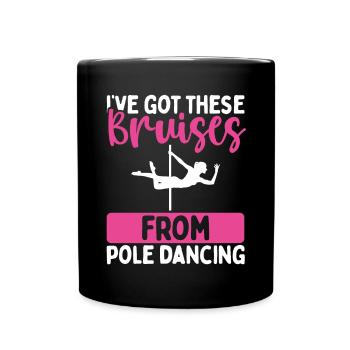 Pole Dancer for Women Pole Kisses Pole Dancing - Full Colour Mug - black - Front