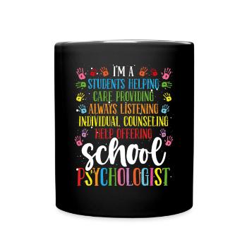 School Psychology Teacher School Psychologist - Full Colour Mug - black - Front