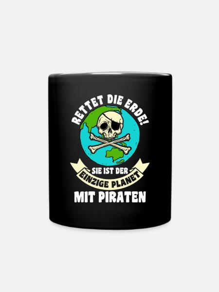 Pirat Piraten - Tasse einfarbig - Schwarz
