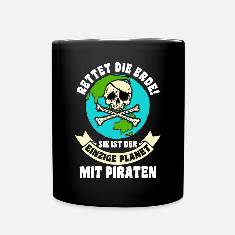 Pirat Piraten - Tasse einfarbig - Schwarz