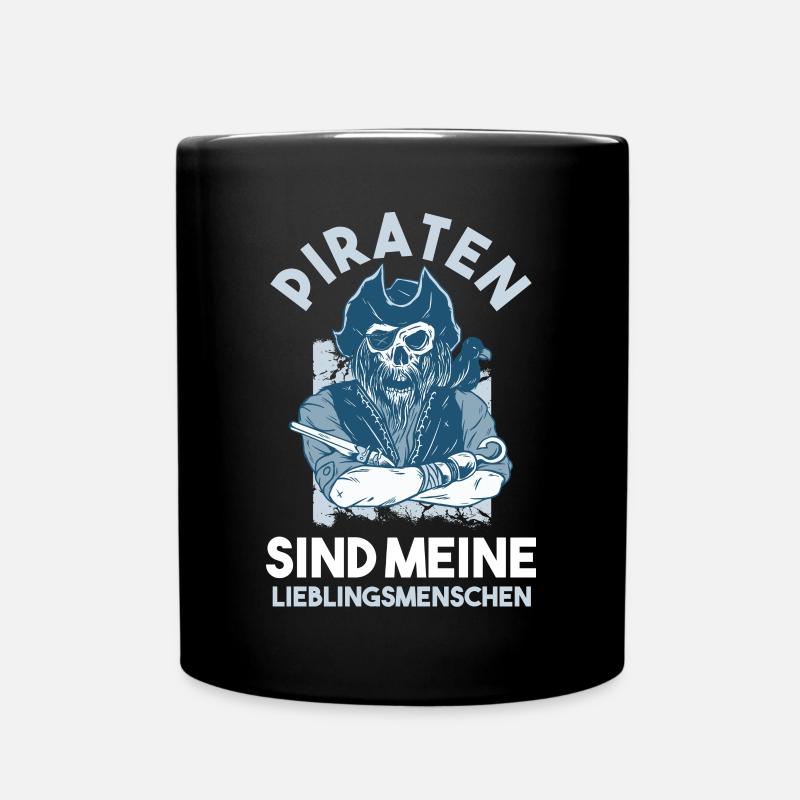 Pirat Piraten - Tasse einfarbig - Schwarz