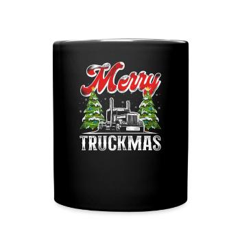 Trucker Truck Driver Christmas Pun - Tasse einfarbig - Schwarz - Vorne