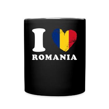 I love Romania - Full Colour Mug - black - Front