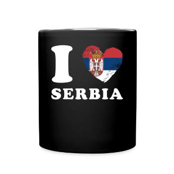 J’aime la Serbie - Mug uni - noir - Devant