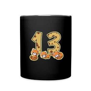 Anniversaire 13 - Mug uni - noir - Devant