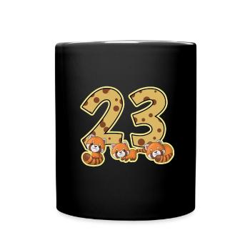 Geburtstag 23 - Tasse einfarbig - Schwarz - Vorne