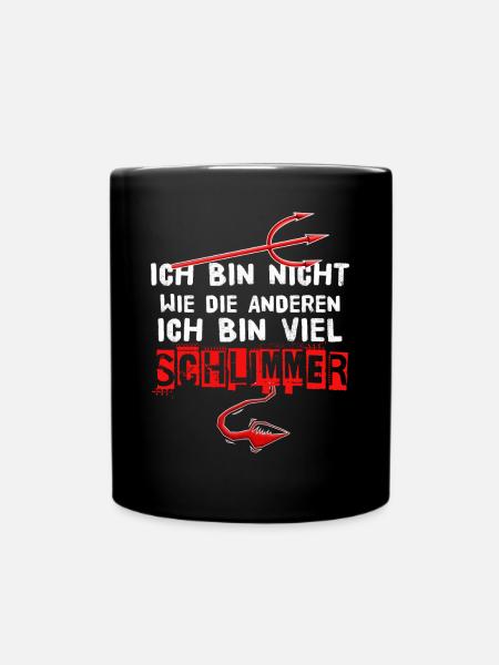 Lustiger Spruch Teufelin Teufel geschenk - Tasse einfarbig - Schwarz