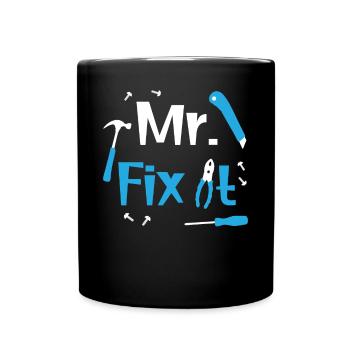 M. Fix It Carpenter Handyman Plombier Papa Day - Mug uni - noir - Devant