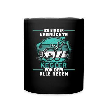 Kegel Designs Geburtstag Kegler - Tasse einfarbig - Schwarz - Vorne