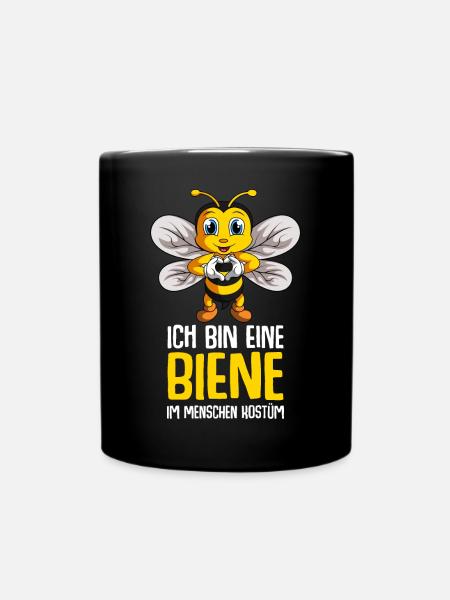 Bienen Kostüm Kinder Damen Mädchen Biene - Tasse einfarbig - Schwarz