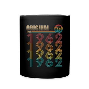 60e anniversaire né en 1962 Original depuis 1962 - Mug uni - noir - Devant