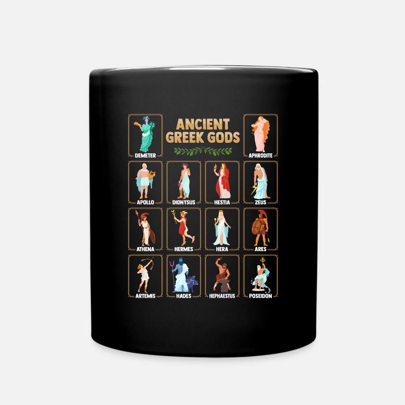 Antike griechische Mythologie mit griechischen Gö - Tasse einfarbig - Schwarz