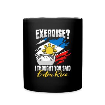 Filipino Flagge Pinoy Design für stolze Philippine - Tasse einfarbig - Schwarz - Vorne