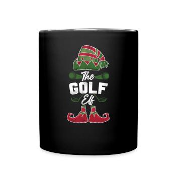 Golf Christmas Elf Vintage The - Tasse einfarbig - Schwarz - Vorne