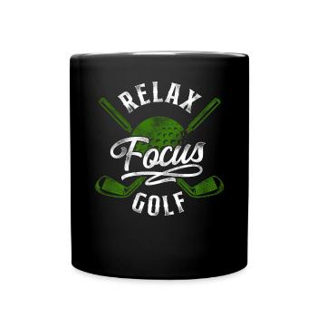 Golf Vintage Relax Focus Golf - Mug uni - noir - Devant