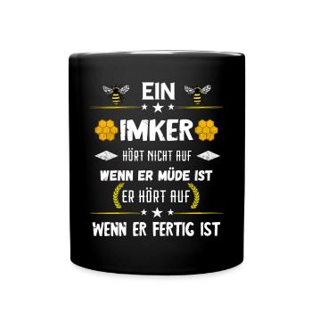 Imker Bienenwächter Zeidler Honig Biene Bienenzüch - Tasse einfarbig - Schwarz - Vorne